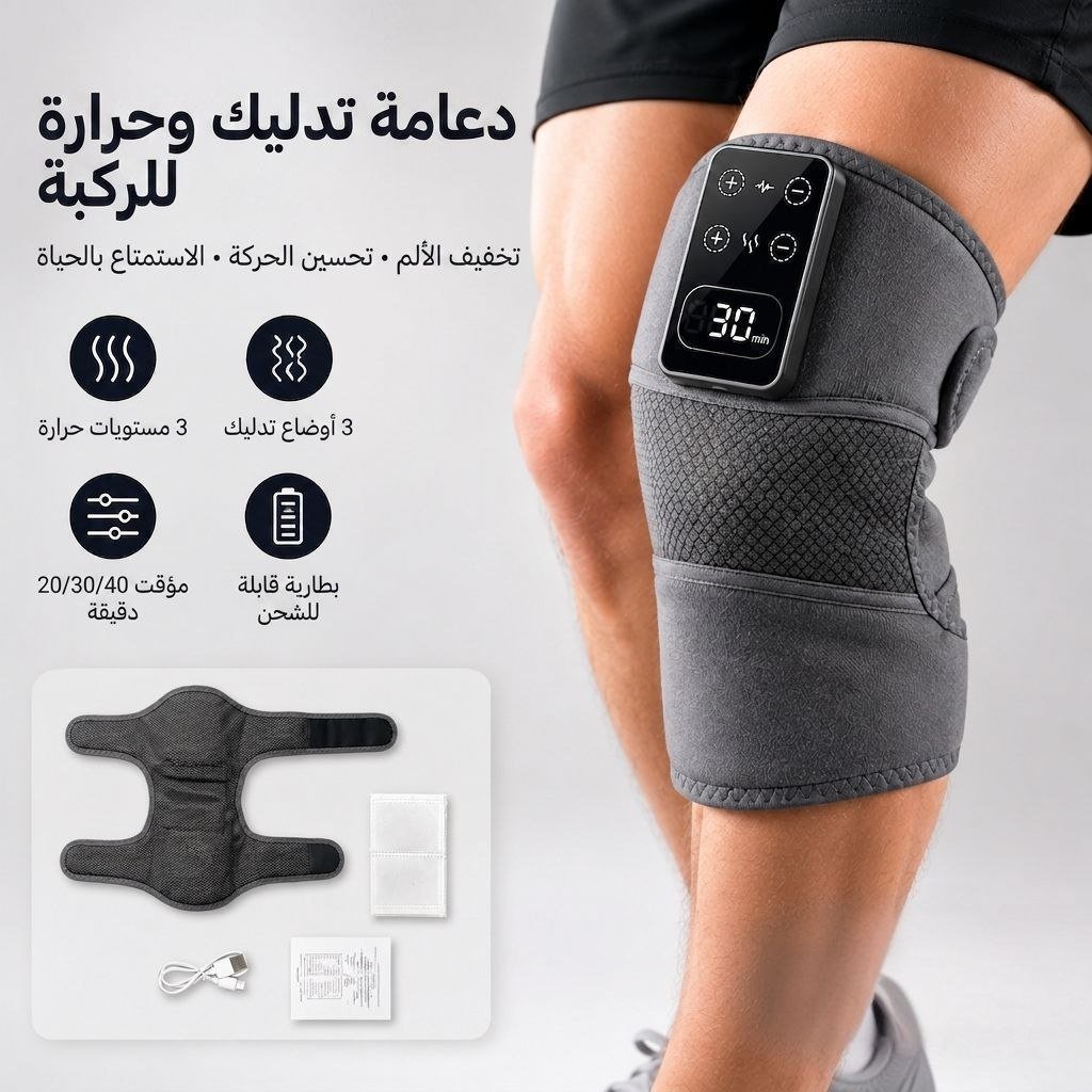 جهاز مساج الركبة الديجيتال بالضغط والحرارة